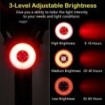 Smart USB Rechargeable Bike Tail Light with Flashing Red LED