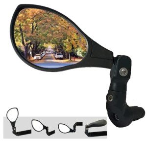 Hafny Adjustable Bar End Bike Mirror - HD Glass