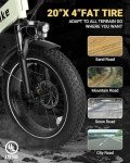 Folding 20" Electric Fat Tire Bike with LCD Display