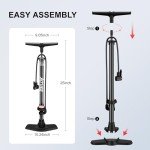 High Pressure Bike Pump with PSI Gauge