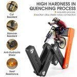 ANGGOER Compact Folding Bike Lock with 3 Keys