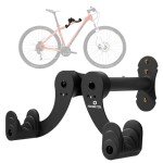 Durable Wall Mount Bike Rack with Adjustable Hooks