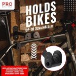 Durable Wall Mount Bike Rack with Adjustable Hooks