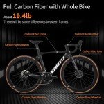 KOOTU Lightweight Carbon Road Bike with Disc Brakes