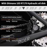 KOOTU Lightweight Carbon Road Bike with Disc Brakes