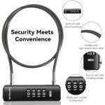 4-Digit Security Combo Cable Bike Lock, 60cm