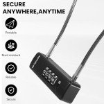 4-Digit Security Combo Cable Bike Lock, 60cm