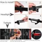 9000 Lumen USB Rechargeable Bike Light Set
