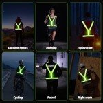 LED Reflective Running Vest with Rechargeable Lights