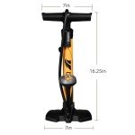 BV High Pressure Steel Bike Pump with Gauge