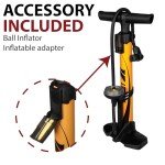 BV High Pressure Steel Bike Pump with Gauge