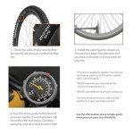 BV High Pressure Steel Bike Pump with Gauge