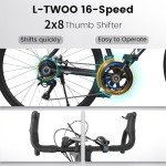 KIAPALNO Men's and Women's Hybrid Bike, 700C