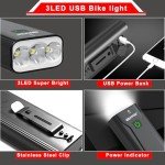 EBUYFIRE 3000 Lumens Rechargeable Bike Light Set