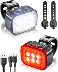 Victoper 6 LED Rechargeable Waterproof Bike Lights