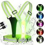 LED Reflective Running Vest for High Visibility Cycling