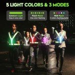 LED Reflective Running Vest for High Visibility Cycling