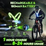 LED Reflective Running Vest for High Visibility Cycling