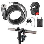 Electric Scooter Lock Cable with Mounting Bracket