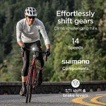 Schwinn Fastback Tourney AL Adult Performance Road Bike, Beginner to Intermediate Bicycle Riders, 700c Wheels, 14-Speed Drivetrain, Extra-Large Aluminum Frame, Red