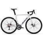 SAVADECK Carbon Disc Road Bike, Integrated Design Racing Bicycle Carbon Frame Carbon Fork with Shimano SORA R3000 Derailleur System 18 Speed Disc Brake Road Bike for Men or Women.(White 51cm)