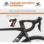 SAVADECK Carbon Disc Road Bike, Integrated Design Racing Bicycle Carbon Frame Carbon Fork with Shimano SORA R3000 Derailleur System 18 Speed Disc Brake Road Bike for Men or Women.(White 51cm)