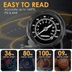 VOGORA Bike Pumps for Bicycle Tyres with Pressure Gauge, Portable with Presta & Schrader Valves, Bike Air Pump, Foot Pump for Tires, Inflatables & Balls