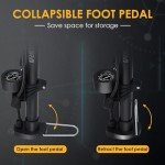 VOGORA Bike Pumps for Bicycle Tyres with Pressure Gauge, Portable with Presta & Schrader Valves, Bike Air Pump, Foot Pump for Tires, Inflatables & Balls