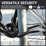 Sportneer Bike U Lock - 18mm Shackle Heavy Duty Bike Lock with 6ft Security Cable - Bicycle U-Locks with Sturdy Mounting Bracket for Road, Mountain, Electric and Folding Bike, Size 9.85''x6.3''