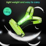 LOYAL SEA LED Reflective Light Up Safety Running Vest for Biking Walking at Night, High Visible Adjustable Running Light for Runners Rechargeable with Pouch, Reflective Running Belt Gear for Women