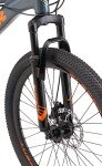 Mongoose Grafton Mountain Bike for Youth Boys Girls, 24-Inch Wheels, 21-Speed Trigger Shifter, 14.5-Inch Aluminum Frame, Front Suspension, Mechanical Disc Brakes, Grey