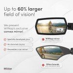 WITTKOP Bike mirror | Large HD field of vision | 360° rotatable & foldable | Mounting above & below | Break-proof & durable | ebike accessories, bike mirror handlebar mount, bicycle mirrors