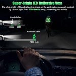 SAWNZC LED Reflective Vest Running Gear, 5 Colors Lights Up Running Vest Rechargeable for Night Walking Running Cycling Jogging, Adjustable Size for Men Women Kids