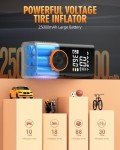 Tire Inflator Portable Air Compressor, 2X Faster Portable Air Compressor with 25000mAh Battery, 150PSI Cordless Air Pump for Car, Motorcycle, Bicycle and More