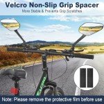 Zacro 2 Pack Bike Mirror, 2024 Upgraded Bike Mirror Handlebar Mount, 360°Adjustable Bicycle Rear View Mirror, Scratch Resistant Glass Lens, Fit for Mountain Bikes, City Road Bikes, E-bikes, Scooter