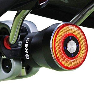 G Keni Smart Bike Tail Light, Brake Sensing Rear Lights, Auto On/Off, Waterproof, USB Rechargeable, Ultra Bright LED Warning Back Bicycle Flashlight, Cycling Safety Accessories