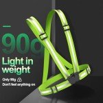 2 Packs Reflective Vest Running Gear, High Visibility Reflective Running Gear Adjustable Elastic Safety Vest for Night Jogging, Biking, Walking or Dog Walking, Running Vest for Men Women Children