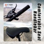 CYBIC Mountain Bike 24/26 Inch, Front Suspension Mountain Bike, 21-Speed Disc, Youth/Adult Mens Womens Trail Commuter City Bicycles (Black, 26IN)