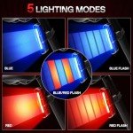 Bike Tail Light Powerful 110 Lumens - Bicycle Light 5 Modes Red/Blue, Waterproof IP64, Rechargeable USB-C, Quick Release Brackets for Saddle & Seatpost, DON PEREGRINO B2 Rear Bike Light