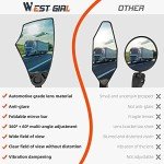 WEST BIKING Anti-Glare Handlebar Bike Mirror - Bike Rear View Mirror With Retractable & 360 ° Adjustable Lens, Foldable Bicycle Mirror For 20-23mm Handlebar (2PCS)