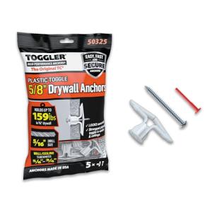 Toggler TC Drywall Wall Plugs 72KG Load - 5 Pack