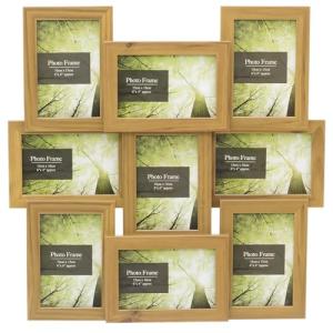 Wooden Photo Frame for 9 Pictures