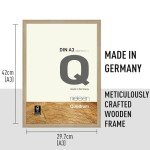 Oak A3 Quadrum Photo Frame with Float Glass