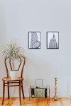 Set of 2 A3 Black Aluminium Picture Frames