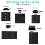 202 Pcs Clear Adhesive Bumper Pads Combo Pack