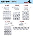 Transparent Adhesive Pads for Sound Dampening Cabinet Doors