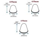 Cone-Shaped Rubber Bumpers - 16 Pack