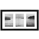 Americanflat Black Multi-Frame for 3 Photos