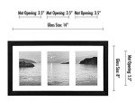 Americanflat Black Multi-Frame for 3 Photos