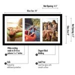 8x16 Black Collage Picture Frame for 3 Photos